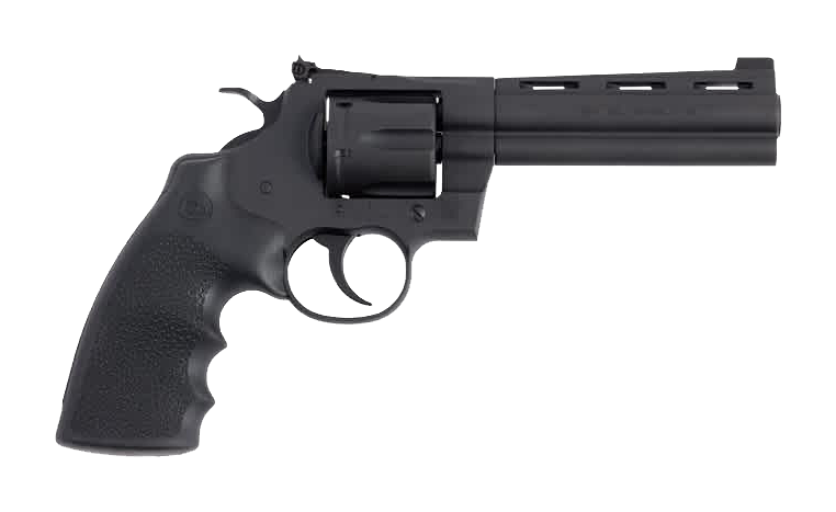 Colt Matte Blued Python 5" DA/SA Revolver with Hogue Overmolded Grips ...